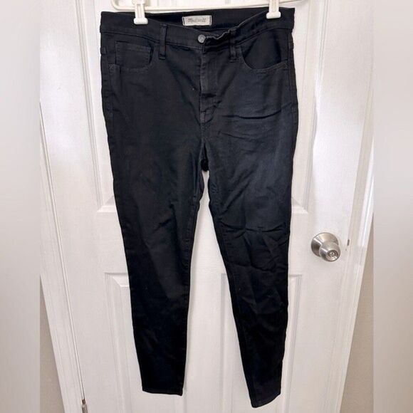 Madewell Denim - Madewell Jeans Black High Waist Skinny Road-Tripper Jeans Like New Size 30